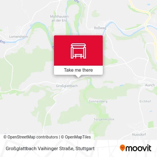 Карта Großglattbach Vaihinger Straße