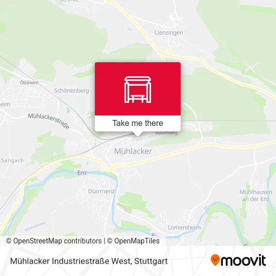 Карта Mühlacker Industriestraße West