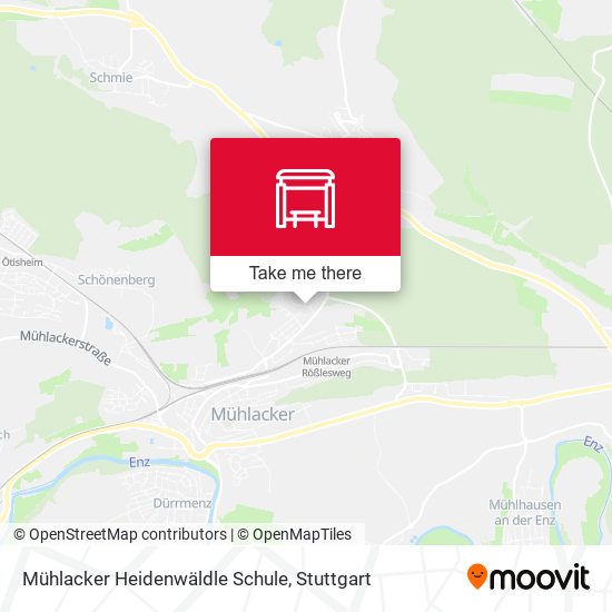 Карта Mühlacker Heidenwäldle Schule
