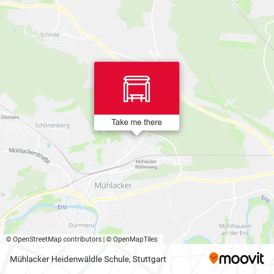 Карта Mühlacker Heidenwäldle Schule