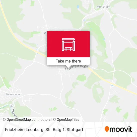 Карта Friolzheim Leonberg. Str. Bstg 1