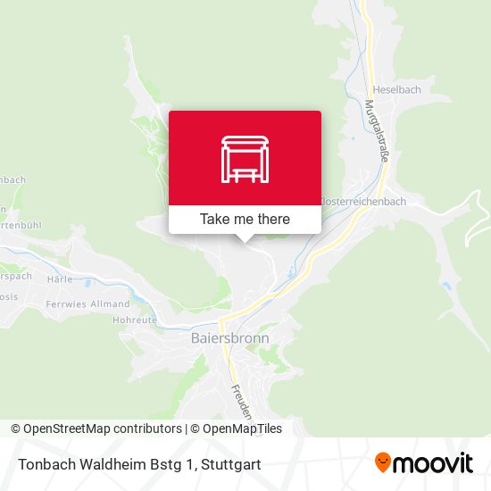 Tonbach Waldheim Bstg 1 map