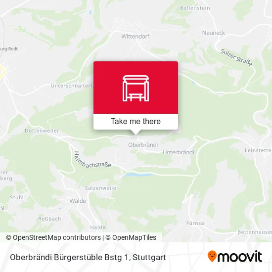 Карта Oberbrändi Bürgerstüble Bstg 1