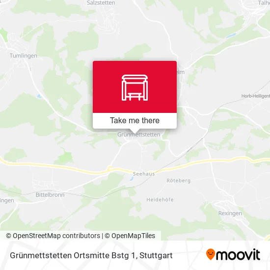 Карта Grünmettstetten Ortsmitte Bstg 1