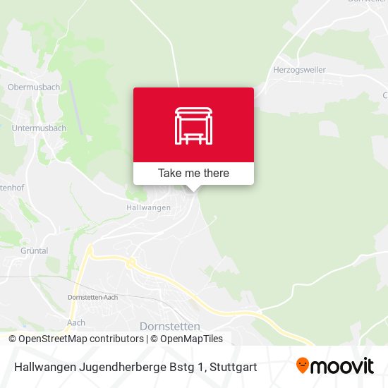 Hallwangen Jugendherberge Bstg 1 map