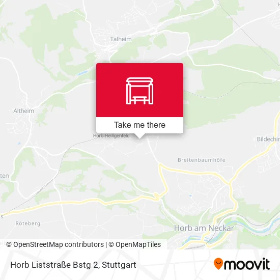 Карта Horb Liststraße Bstg 2
