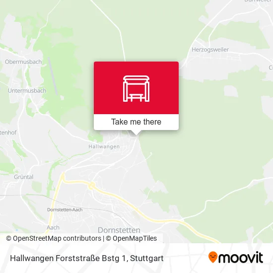 Карта Hallwangen Forststraße Bstg 1