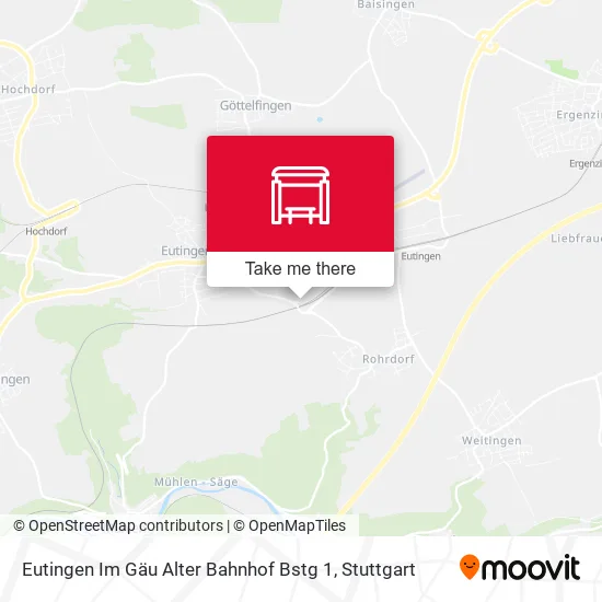 Карта Eutingen Im Gäu Alter Bahnhof Bstg 1