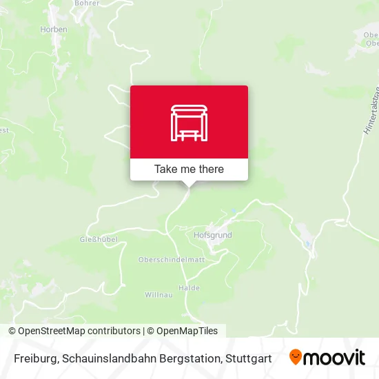 Карта Freiburg, Schauinslandbahn Bergstation