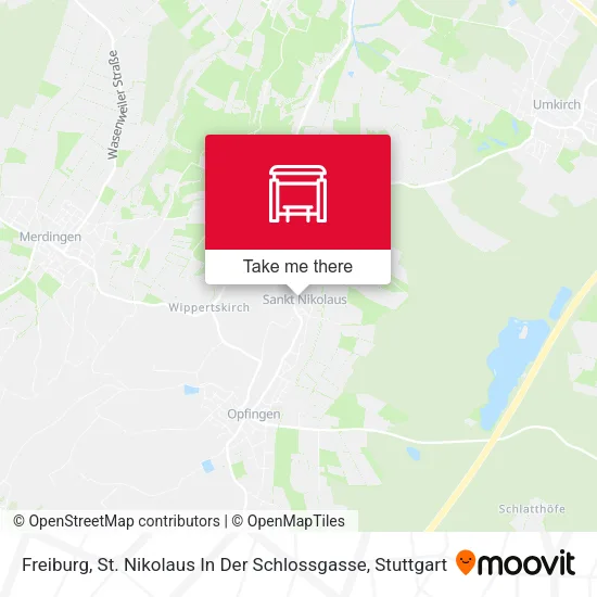 Карта Freiburg, St. Nikolaus In Der Schlossgasse