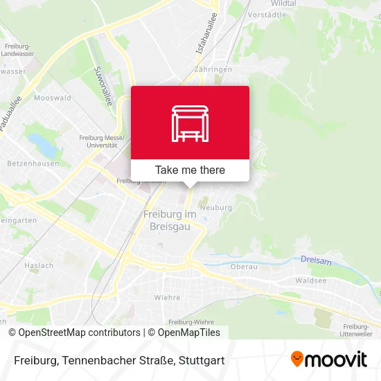 Карта Freiburg, Tennenbacher Straße