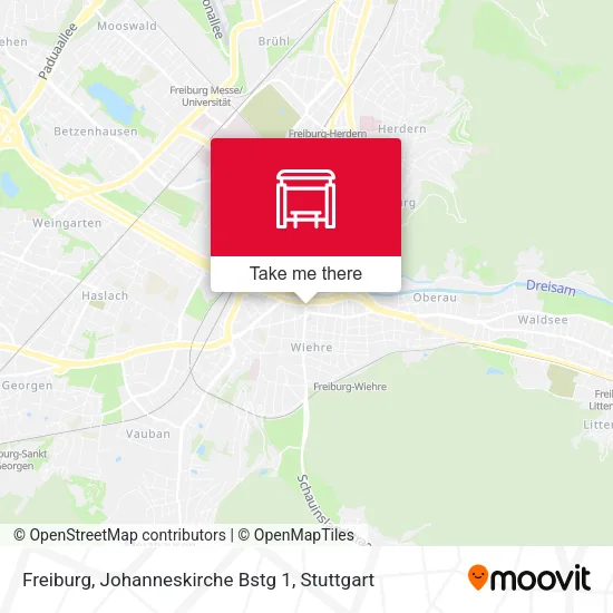 Карта Freiburg, Johanneskirche Bstg 1