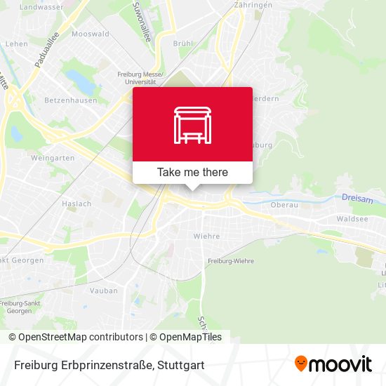 Freiburg Erbprinzenstraße map