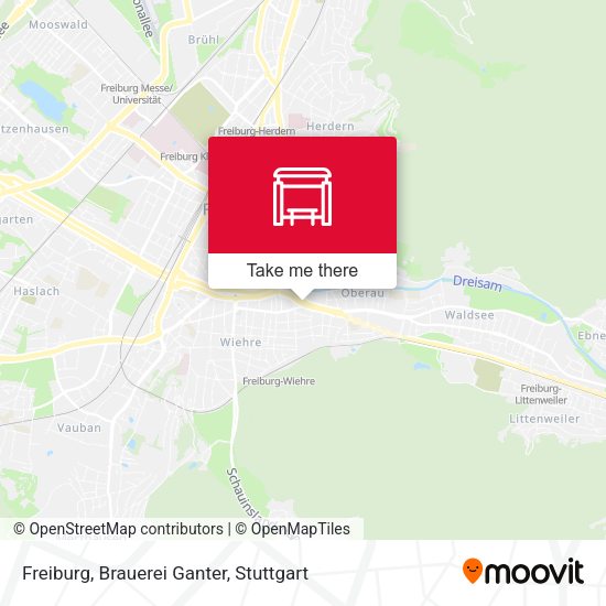 Freiburg, Brauerei Ganter map
