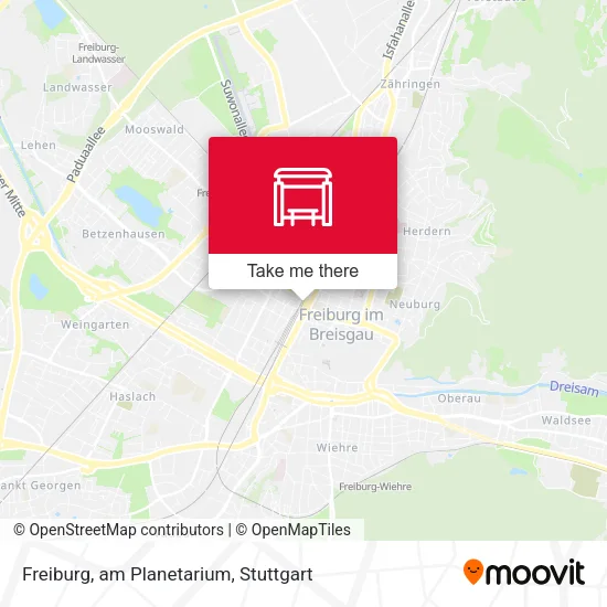 Карта Freiburg, am Planetarium
