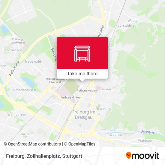 Карта Freiburg, Zollhallenplatz