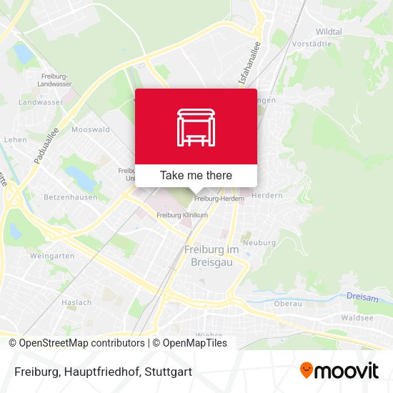 Freiburg, Hauptfriedhof map