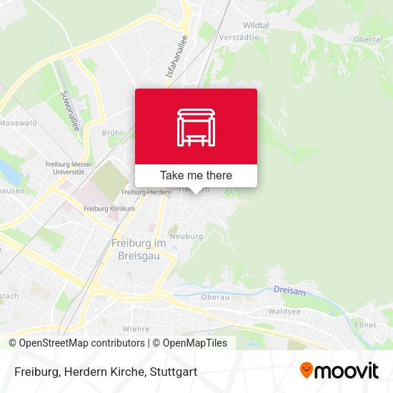 Карта Freiburg, Herdern Kirche