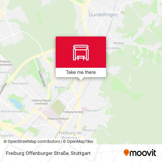 Freiburg Offenburger Straße map