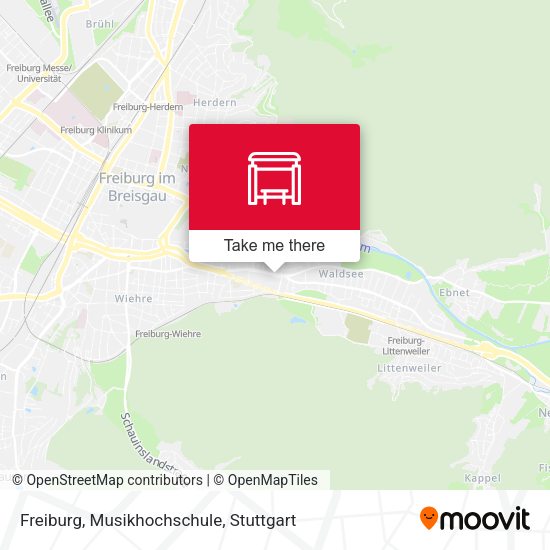 Freiburg, Musikhochschule map