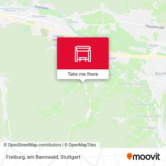 Карта Freiburg, am Bannwald
