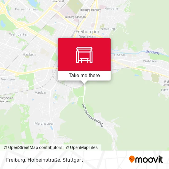 Карта Freiburg, Holbeinstraße