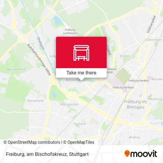 Карта Freiburg, am Bischofskreuz