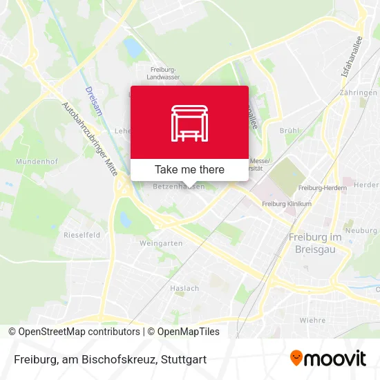 Карта Freiburg, am Bischofskreuz