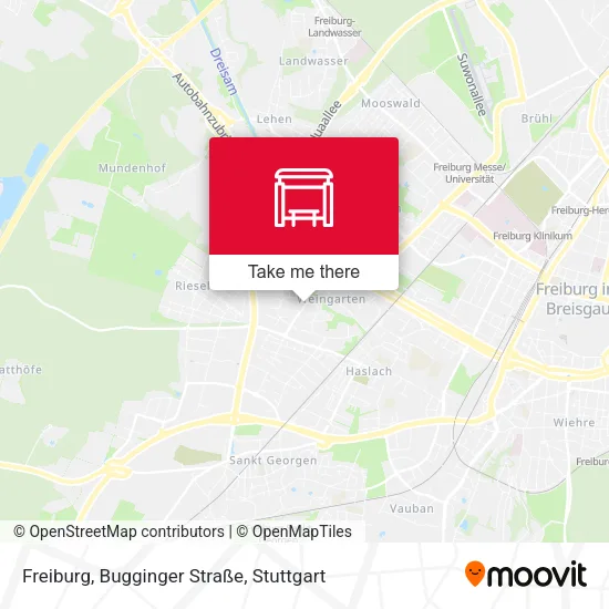 Карта Freiburg, Bugginger Straße