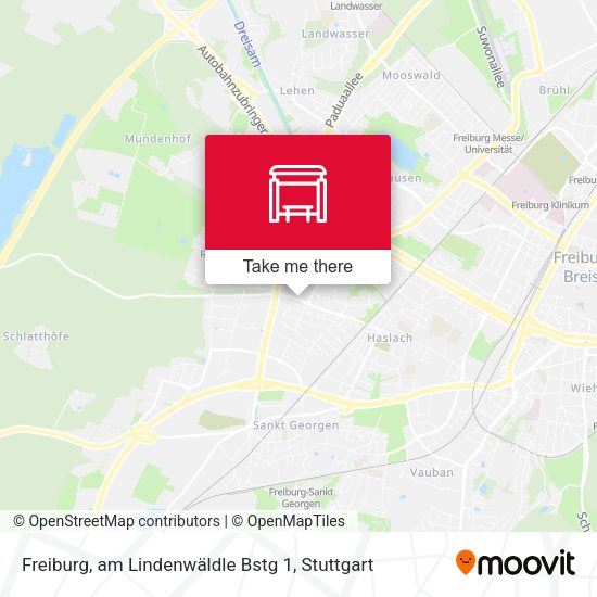 Карта Freiburg, am Lindenwäldle Bstg 1