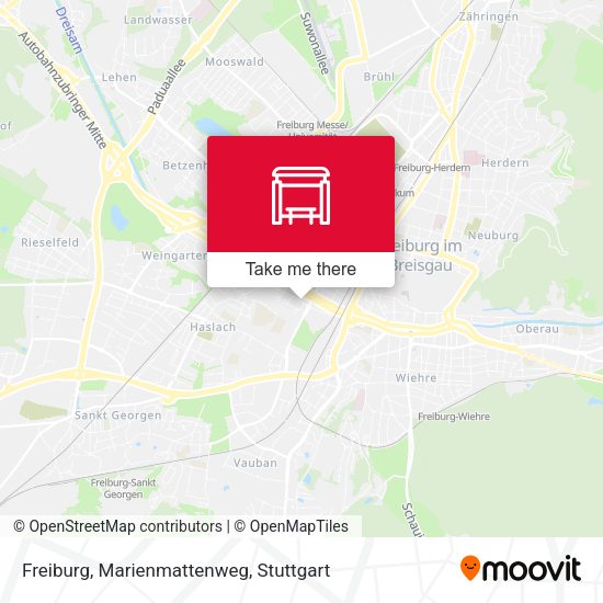 Freiburg, Marienmattenweg map