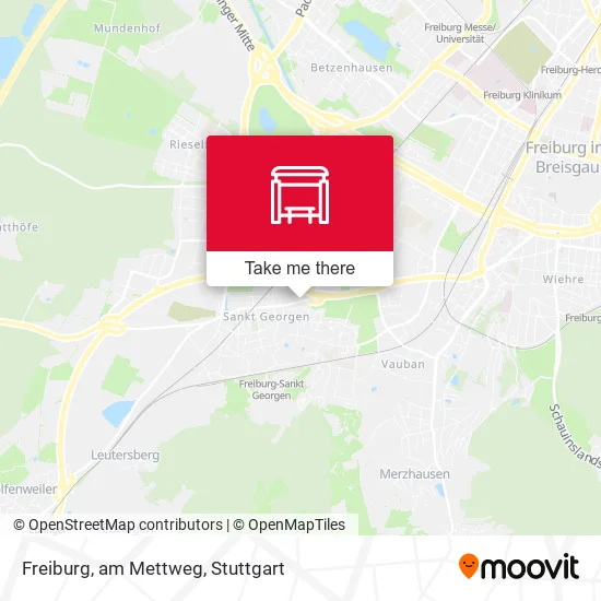 Карта Freiburg, am Mettweg