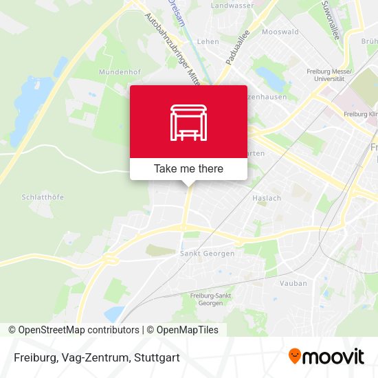Карта Freiburg, Vag-Zentrum
