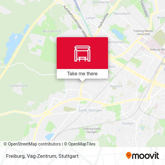 Карта Freiburg, Vag-Zentrum