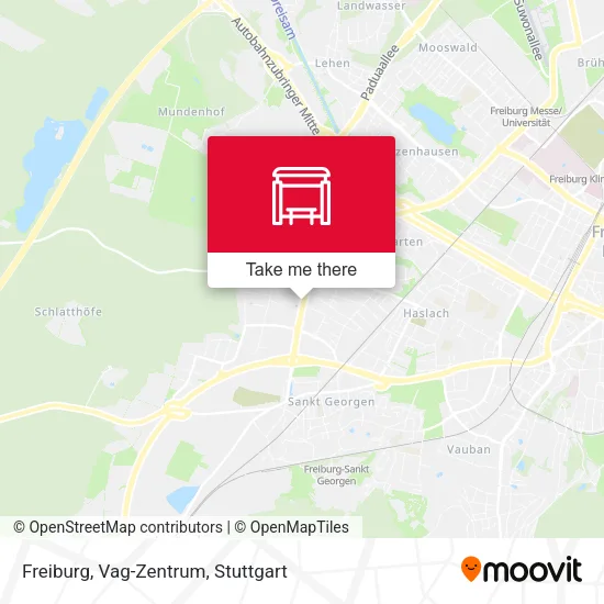 Карта Freiburg, Vag-Zentrum