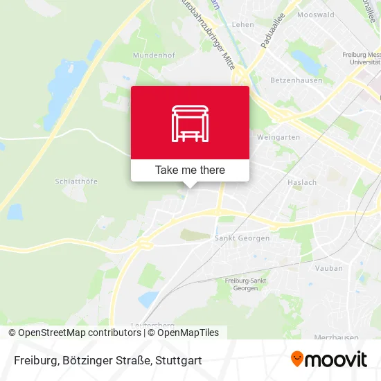Карта Freiburg, Bötzinger Straße