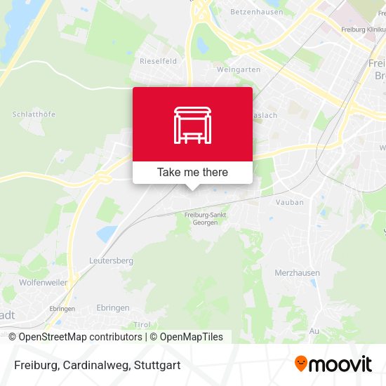 Freiburg, Cardinalweg map