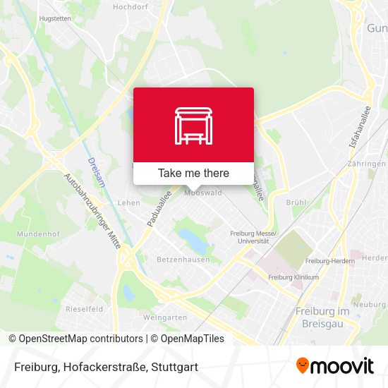 Карта Freiburg, Hofackerstraße