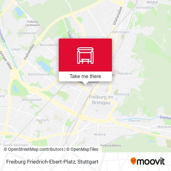 Карта Freiburg Friedrich-Ebert-Platz