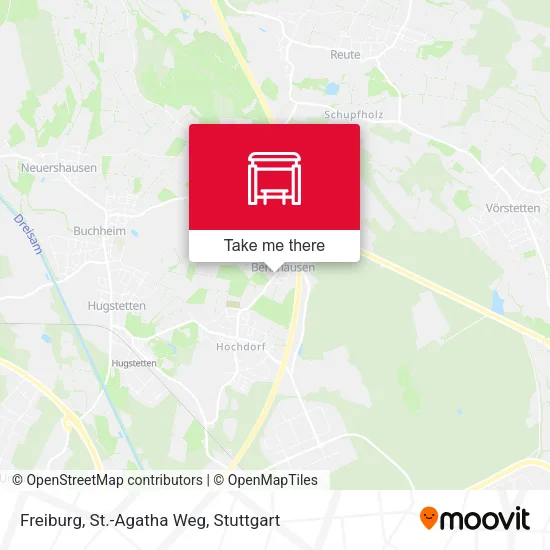 Карта Freiburg, St.-Agatha Weg