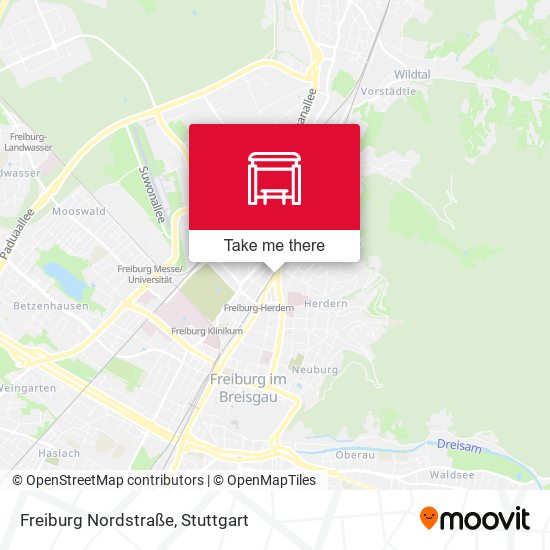 Freiburg Nordstraße map