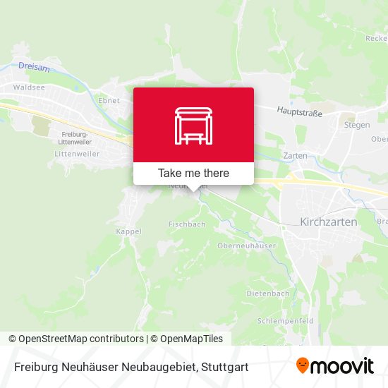 Карта Freiburg Neuhäuser Neubaugebiet