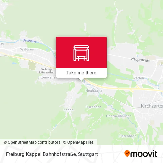Карта Freiburg Kappel Bahnhofstraße