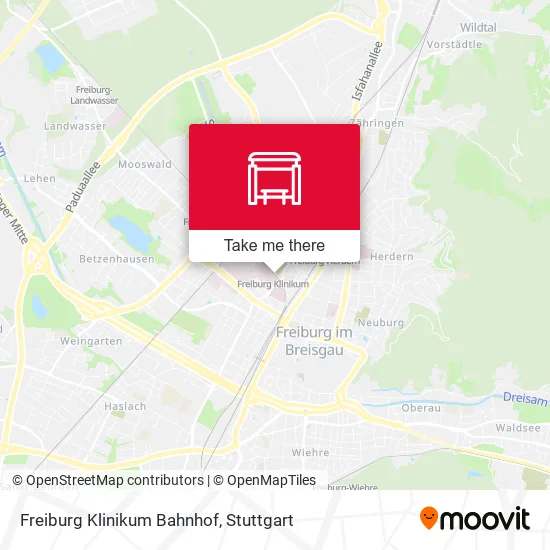 Карта Freiburg Klinikum Bahnhof