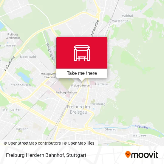 Карта Freiburg Herdern Bahnhof