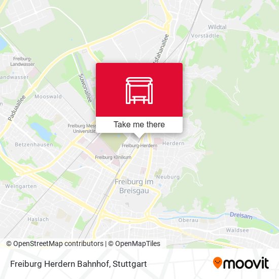 Freiburg Herdern Bahnhof map