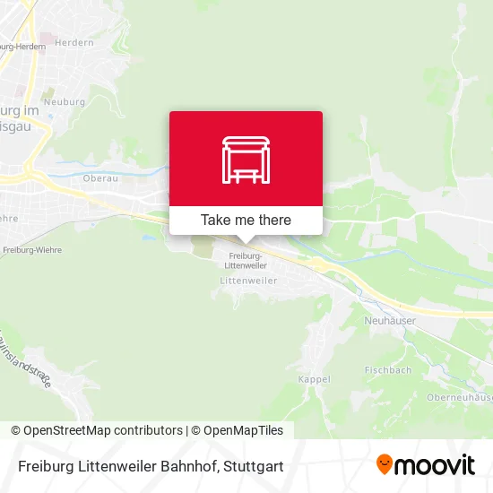 Карта Freiburg Littenweiler Bahnhof