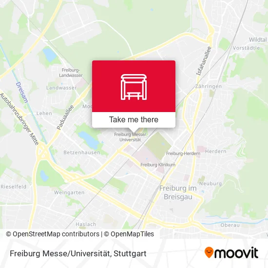 Карта Freiburg Messe/Universität