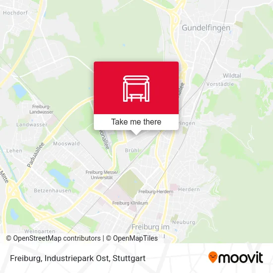 Карта Freiburg, Industriepark Ost