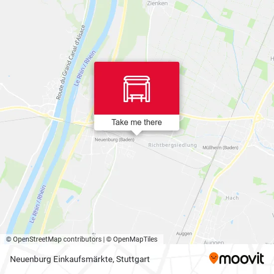 Карта Neuenburg Einkaufsmärkte